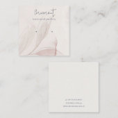 抽象芸術赤面水彩樹木耳飾りホルダー スクエア名刺 (正面/裏面)