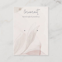 抽象芸術赤面水彩樹木耳飾りホルダー