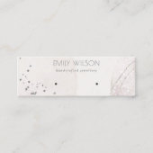 抽象芸術赤面水彩銀イヤリングディスプレイ スキニー名刺 (正面)