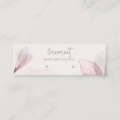 抽象芸術赤面水色フローライヤリングホルダー スキニー名刺 (正面)