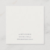 抽象芸術赤面水色フローライヤリングホルダー スクエア名刺 (裏面)