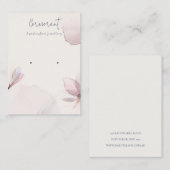 抽象芸術赤面水色フローライヤリングホルダー 名刺 (正面/裏面)