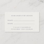 抽象芸術赤面水色フローラフレンド参照 名刺 (裏面)