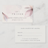 抽象芸術赤面水色フローラフレンド参照 名刺 (正面/裏面)