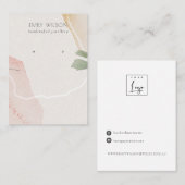 抽象芸術赤面自然のイヤリングディスプレイ 名刺 (正面/裏面)