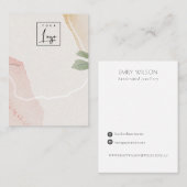 抽象芸術赤面自然のネックレスバンドのロゴ表示 名刺 (正面/裏面)