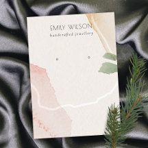 抽象芸術赤面自然グリーンスタッドイヤリングディスプレイ