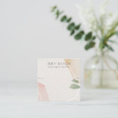 抽象芸術赤面自然ネックレスバンドテンプレート スクエア名刺 (スタンド正面)