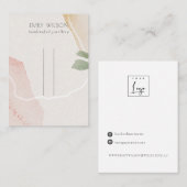 抽象芸術赤面自然緑のヘアクリップピン表示  名刺 (正面/裏面)