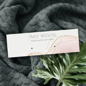 抽象芸術赤面金ゴールドグリッター光沢イヤリングディスプレイ スキニー名刺