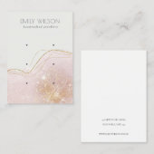 抽象芸術赤面金ゴールドグリッター3イヤリングディスプレイ 名刺 (正面/裏面)