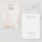 抽象芸術赤面金ゴールド水彩イヤリングディスプレイ 名刺 (正面/裏面)