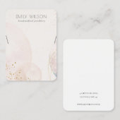 抽象芸術赤面金ゴールド水色ネックレスディスプレイ 名刺 (正面/裏面)