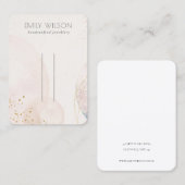 抽象芸術赤面金ゴールド水色ヘアピンディスプレイ 名刺 (正面/裏面)