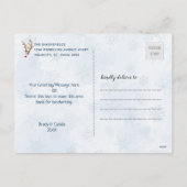 抽象芸術赤鼻トナカイ、ミスフィット シーズンポストカード (裏面)