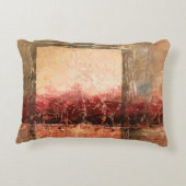 抽象芸術赤 アクセントクッション (裏面)