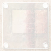 抽象芸術赤 ガラスコースター (裏面)