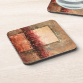 抽象芸術赤 コースター (左側)