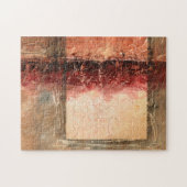 抽象芸術赤 ジグソーパズル (横)
