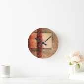 抽象芸術赤 ラウンド壁時計 (ホーム)