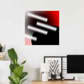 抽象芸術赤、光線AP0005 ポスター (ホームオフィス)