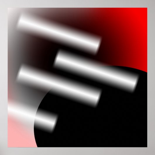 抽象芸術赤、光線AP0005 ポスター (正面)