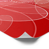 抽象芸術赤《写真》ぼけ味エフェクトテクスチャ文字。 ポスター (角)