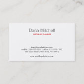 抽象芸術赤/白 名刺 (裏面)