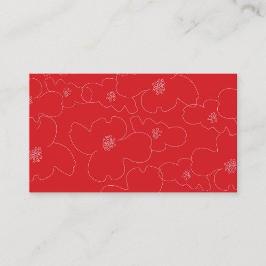 抽象芸術赤/白 名刺 (正面)