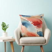 抽象芸術赤、白、青の水色 クッション (椅子)
