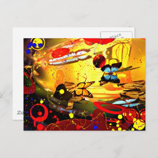 抽象芸術超現実主義 ポストカード (正面/裏面)