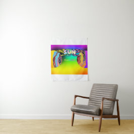 抽象芸術超現実的サングラス タペストリー