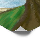 抽象芸術超現実的ファンタジーアートフローラ ポスター (角)