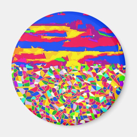 抽象芸術超越油彩画 マグネット (正面)