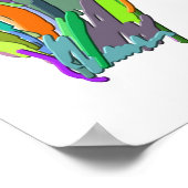 抽象芸術足 ポスター (角)