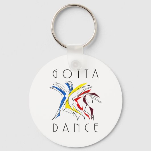 抽象芸術踊り- Dance Lover Artwork キーホルダー (正面)