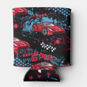 抽象芸術車グランジ、子供っぽいパターン。 缶クーラー (裏面)