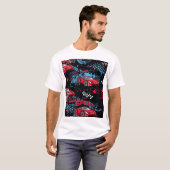 抽象芸術車グランジ、子供っぽいパターン。 Tシャツ (正面フル)