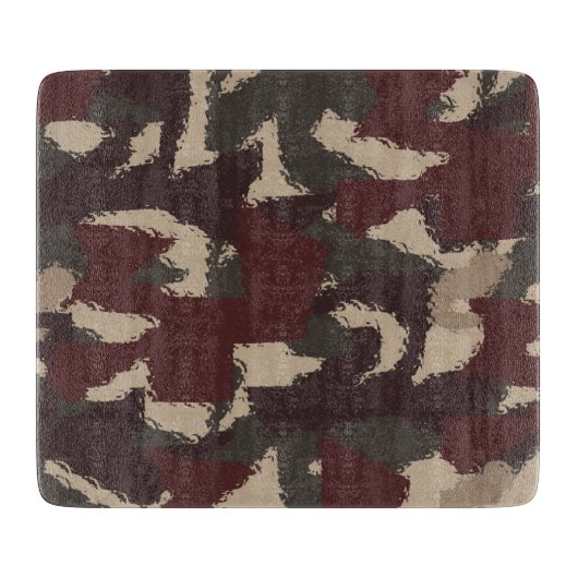 抽象芸術軍隊迷彩模様 カッティングボード (正面)