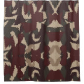 抽象芸術軍隊迷彩模様 シャワーカーテン (正面)