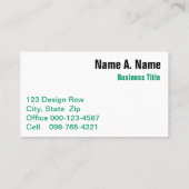 抽象芸術転がの紫色の波のティール(緑がかった色)テンプレート 名刺 (裏面)