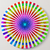 抽象芸術輝く灯 缶バッジ (正面)