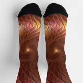 抽象芸術輝く茶色の植物がフラクタル芸術を打つ ソックス (上部)