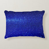 抽象芸術輝く青いグリッター背景 アクセントクッション (正面)
