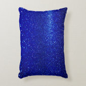 抽象芸術輝く青いグリッター背景 アクセントクッション (正面(垂直))