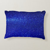 抽象芸術輝く青いグリッター背景 アクセントクッション (裏面)