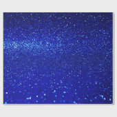 抽象芸術輝く青いグリッター背景 ラッピングペーパー (フラット)
