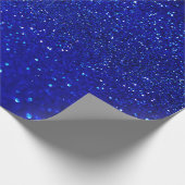 抽象芸術輝く青いグリッター背景 ラッピングペーパー (角)