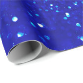 抽象芸術輝く青いグリッター背景 ラッピングペーパー (ロールコーナー)