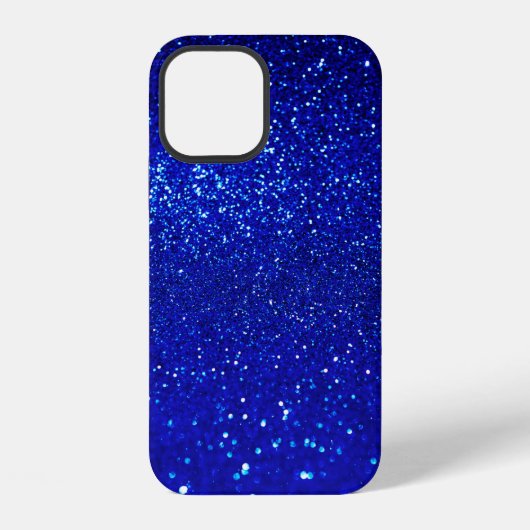 抽象芸術輝く青いグリッター背景 iPhoneケース (裏面)